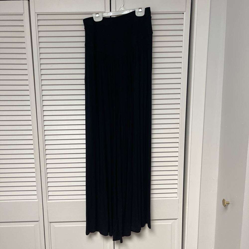 Free People Black Wide Leg Pants